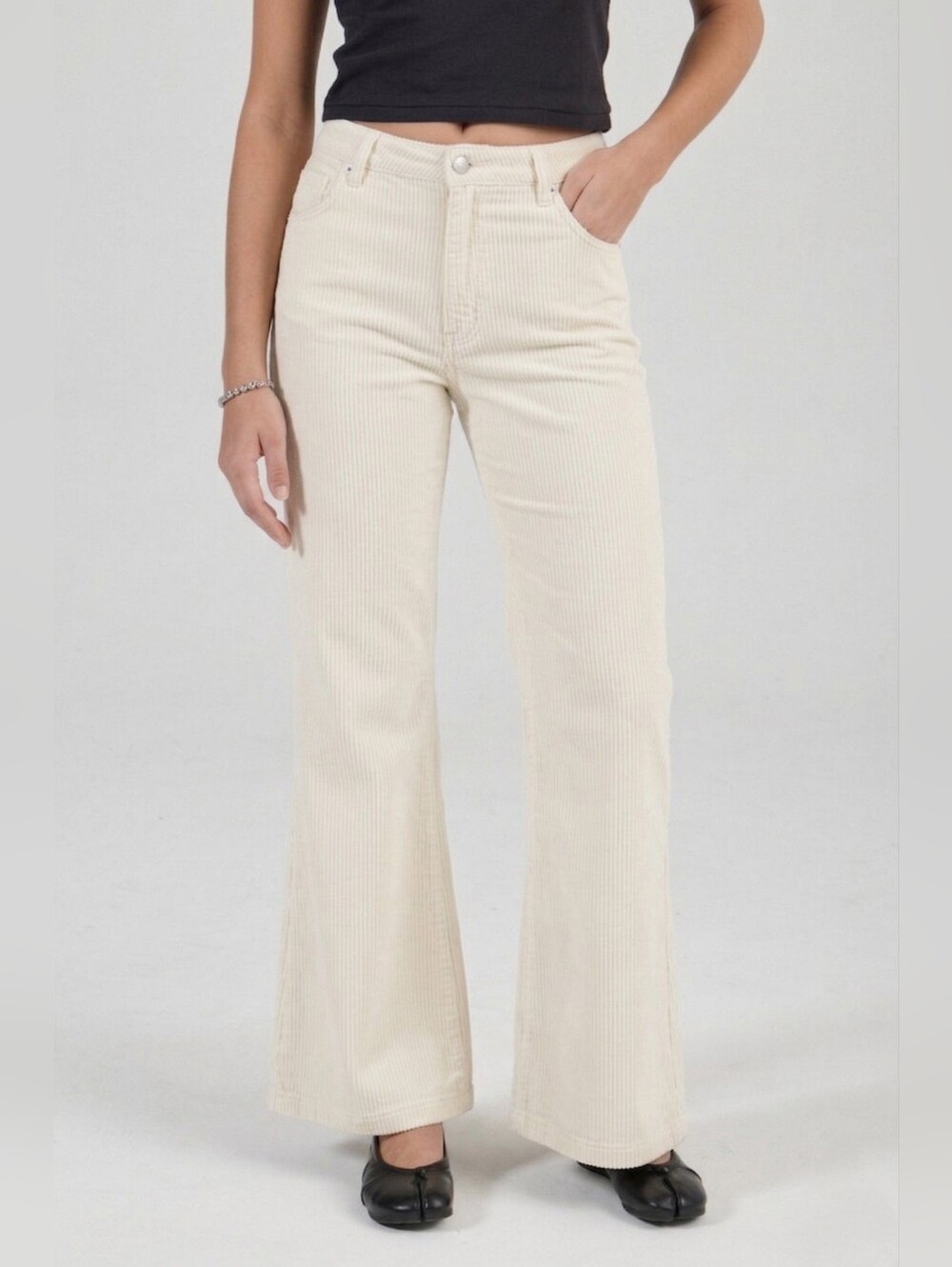 ROLLA'S Eastcoast Flare High Rise Boho Cream Boot Cut Flare Cords Jeans 32